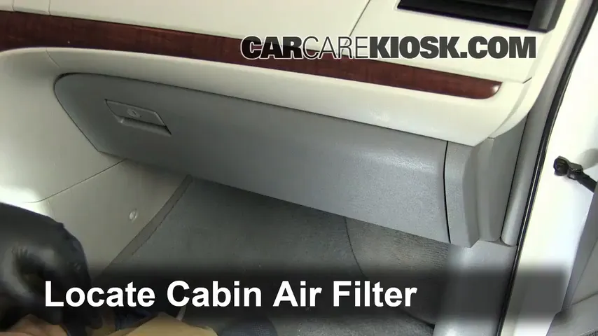 2011 Toyota Sienna XLE 3.5L V6 Filtro de aire (interior) Cambio